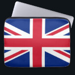 Funda Para Portátil Bandera nacional de Union Jack del Reino Unido Ing<br><div class="desc">La bandera de la Unión, la bandera de la Unión Real o la bandera de la Unión desde 1606 es la bandera nacional del Reino Unido. Campo azul en el que la Cruz de San Andrés se contraponía con la Cruz de San Patricio, sobre toda la Cruz de San Jorge....</div>