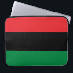 Funda Para Portátil Bandera panafricana<br><div class="desc">Este diseño presenta la bandera panafricana (también conocida como la bandera de la Liberación Negra, la bandera de la UNIA o la bandera afroamericana), que es una bandera tricolor compuesta por tres bandas horizontales de rojo, negro y verde. La Asociación Universal para el Progreso del Negro y la Liga de...</div>