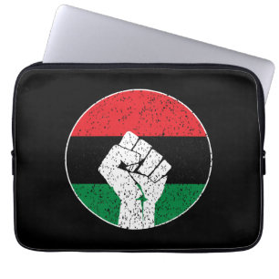 Funda Para Portátil bandera panafricana Puño, historia negra afroameri