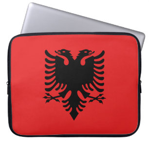 Funda Para Portátil Bandera patriótica albanesa