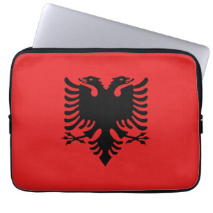 Funda Para Portátil Bandera patriótica albanesa