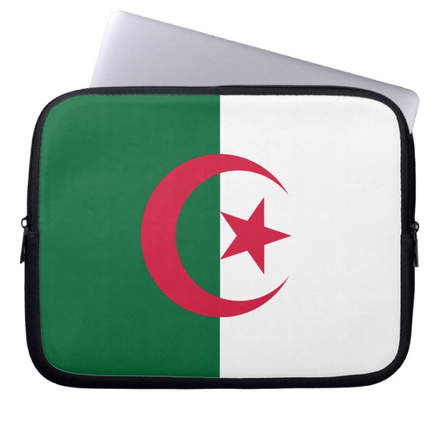 Funda Para Portátil Bandera patriótica argelina (Frente)