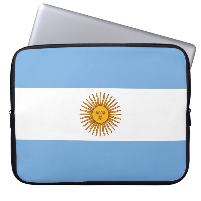 Funda Para Portátil Bandera Patriótica Argentina (Frente)
