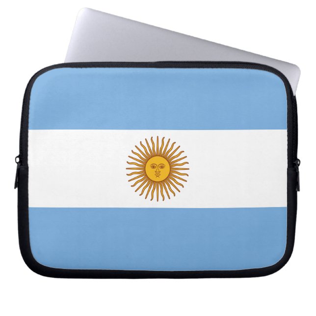 Funda Para Portátil Bandera Patriótica Argentina (Frente)