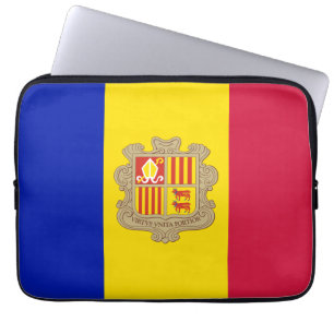 Funda Para Portátil Bandera Patriótica de Andorra
