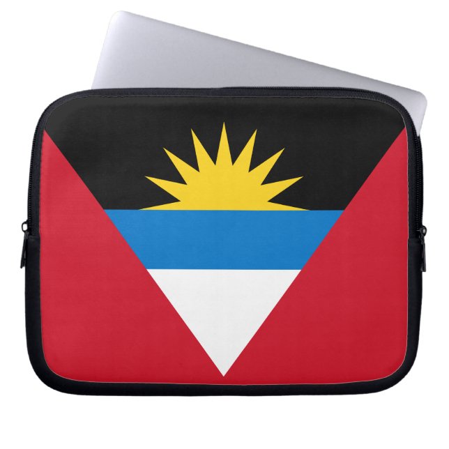 Funda Para Portátil Bandera Patriótica de Antigua y Barbuda (Frente)