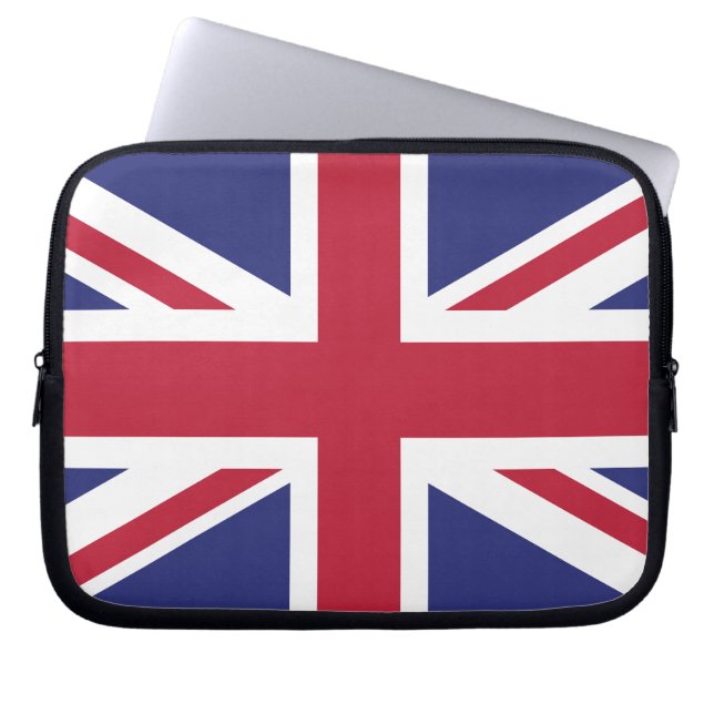 Funda Para Portátil Bandera Patriótica del Reino Unido (Frente)