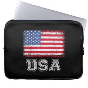 Funda Para Portátil Bandera Patriótica Estadounidense Para Hombres Niñ
