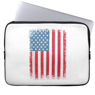 Funda Para Portátil Bandera Patriótica Estadounidense Para Hombres Niñ