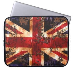 Funda Para Portátil Bandera Patriótica Rota del Reino Unido