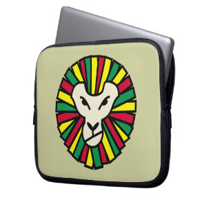 Funda Para Portátil Bandera Rastafaria del León