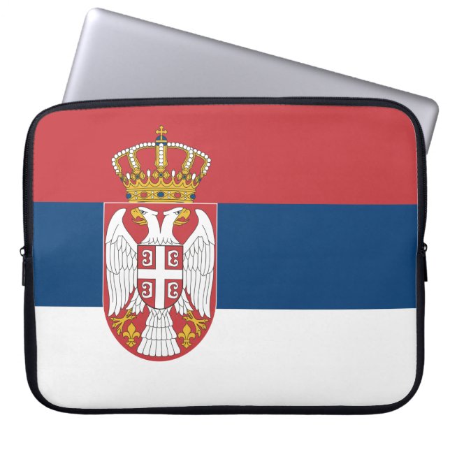 Funda Para Portátil Bandera serbia (Frente)