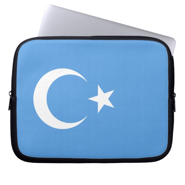Funda Para Portátil Bandera uigur del Turkestán oriental (Frente)