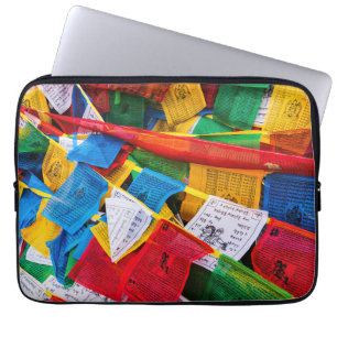 Funda Para Portátil Banderas de oración tibetana coloridas - Tíbet