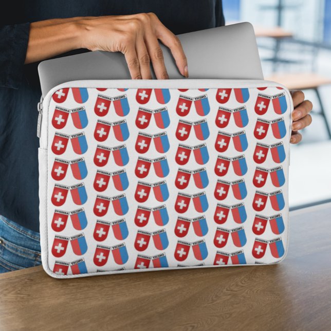 Funda Para Portátil Banderas de ticino suizo y cantón (Subido por el creador)