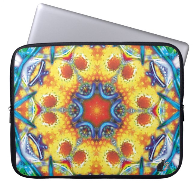 Funda para portátil BannaPuddin Kaleidoscopio (Frente)