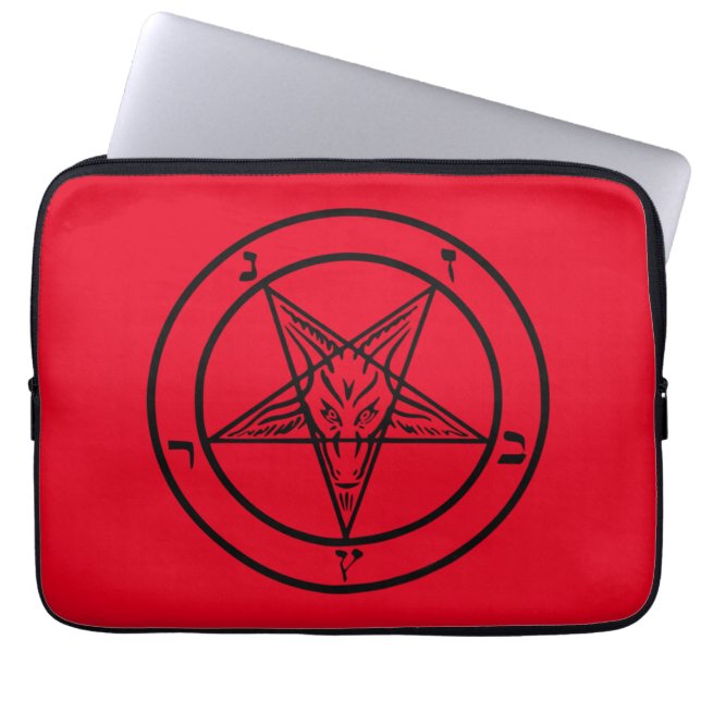 Funda Para Portátil Baphomet Pentagram Laptop Sleeve (Frente)