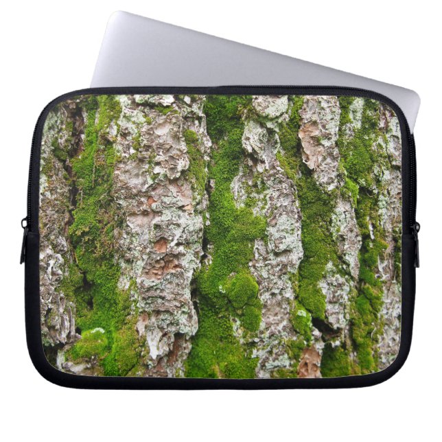 Funda Para Portátil Baraja De Árbol De Pino Con Moss (Frente)