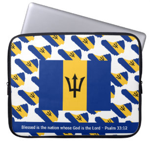 Funda Para Portátil BARBADOS FLAG   Escritura Personalizado   Nación B