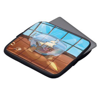 Funda Para Portátil Barco en una botella en el mar
