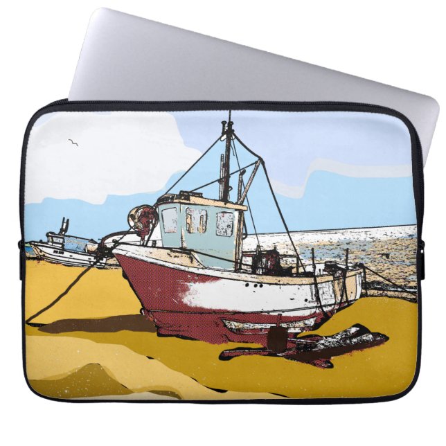 Funda Para Portátil Barco pesquero de Quaint (Frente)