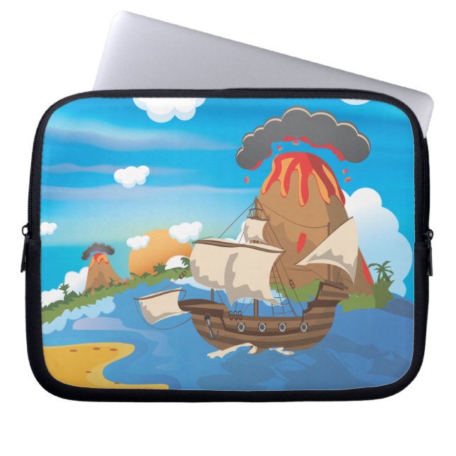 Funda Para Portátil Barco pirata (Frente)