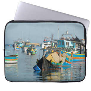 Funda Para Portátil Barcos de pesca malteses el Marsaxlokk en Malta