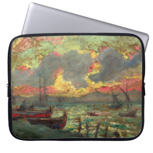 Funda Para Portátil Barcos de vela en la costa (por Kimon Loghi)