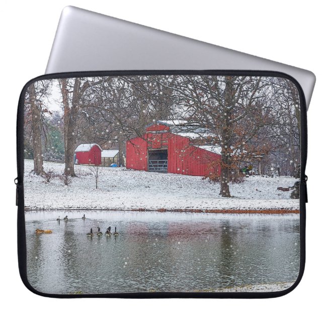 Funda Para Portátil Barrio Rojo En Paintería De Nieve (Frente)