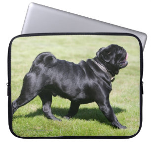 Funda Para Portátil Barro amasado negro que jadea mientras que camina