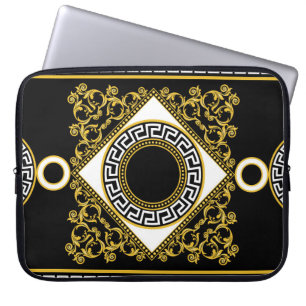 Funda Para Portátil Barroco dorado: Frontera negra griega