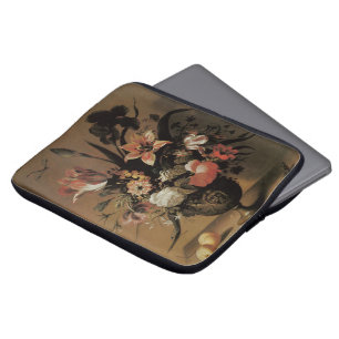 Funda Para Portátil Barroco Vintage, Bodegón Floral Flores en Jarrón