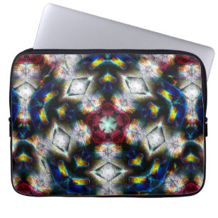 Funda Para Portátil Base arenosa con formas de colores oscuros e ilumi