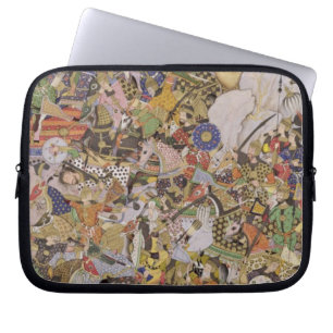 Funda Para Portátil Batalla de Bundi, del Akbarnama, c.1590 (gouac