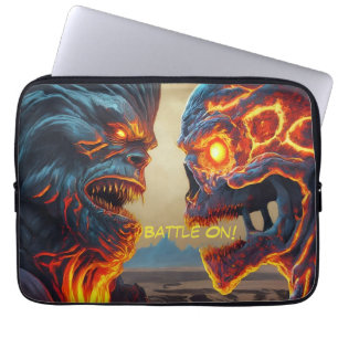 Funda Para Portátil Batalla de Monstruos