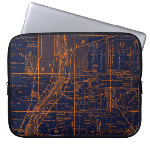 FUNDA PARA PORTÁTIL BATAVIA ILLINOIS 1871 MAP FOX RIVER VALLEY