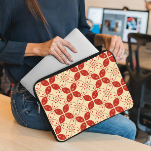 Funda Para Portátil Batik Kawung, patrón indonesio, javanés, etnia