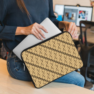 Funda Para Portátil Batik Parang, patrón indonesio, javanés, etnia