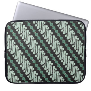 Funda Para Portátil Batik Parang Yogyakarta: Patrón de flores modernas