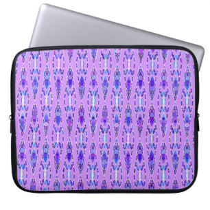 Funda Para Portátil Batik tribal - Lavanda, azul y violeta