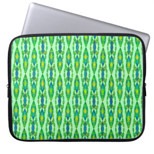 Funda Para Portátil Batik Tribal - Menta, Verde Esmeralda y Azul