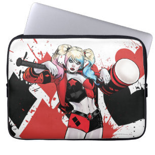 Funda Para Portátil Batman Harley Quinn Hearts & Diamonds Splatter