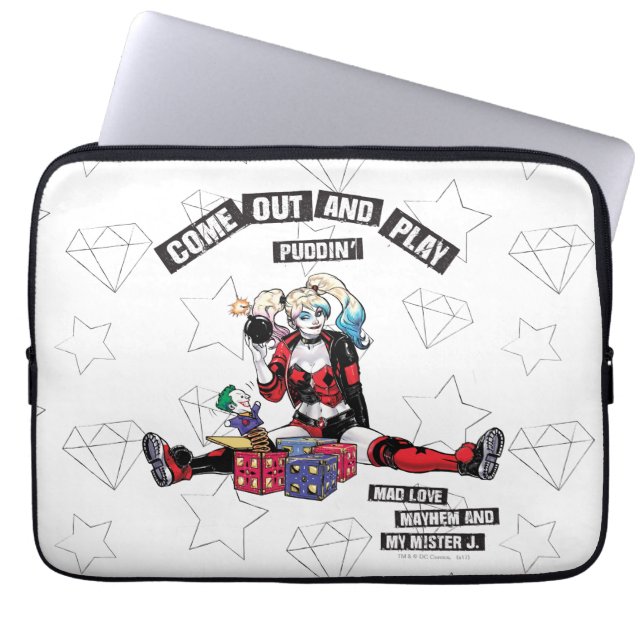 Funda Para Portátil Batman | Harley Quinn "Sal Y Toca Puddin" (Frente)