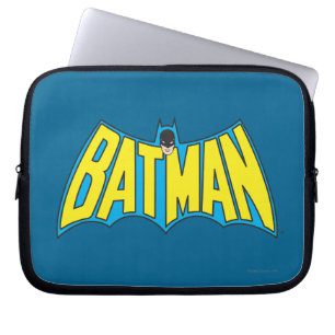 Funda Para Portátil Batman Logotipo azul amarillo vintage