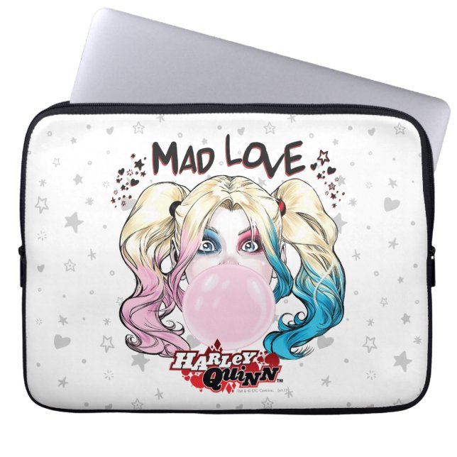 Funda Para Portátil Batman | Mad Love Harley Quinn Masticar Goma de Bu (Frente)