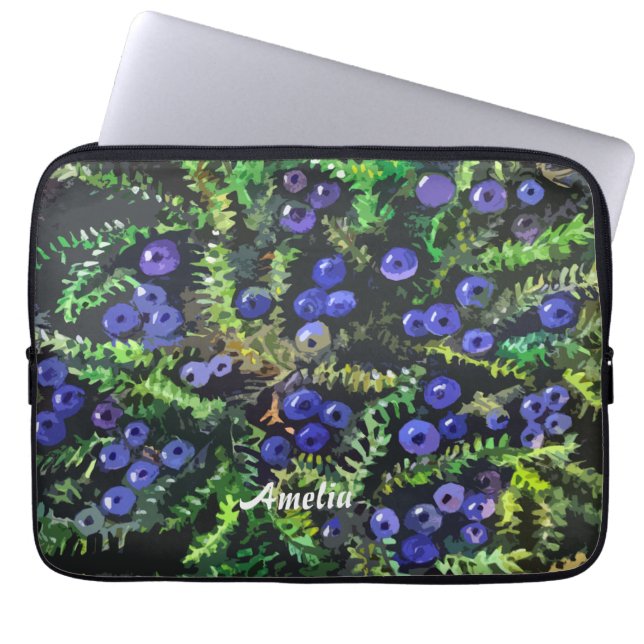 Funda Para Portátil Bayas azules salvajes (Frente)