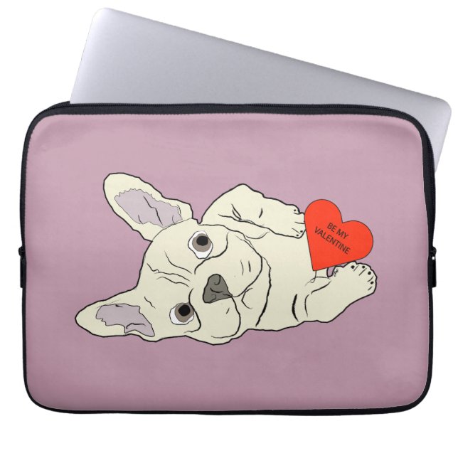 Funda Para Portátil Be my Valentine, dog (Frente)