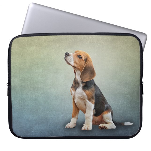 Funda Para Portátil Beagle de perro dibujante (Frente)