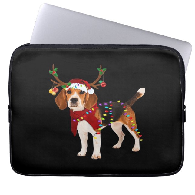 Funda Para Portátil beagle dog christmas Classic T-Shirt (Frente)