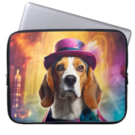 Funda Para Portátil Beagle en traje vibrante